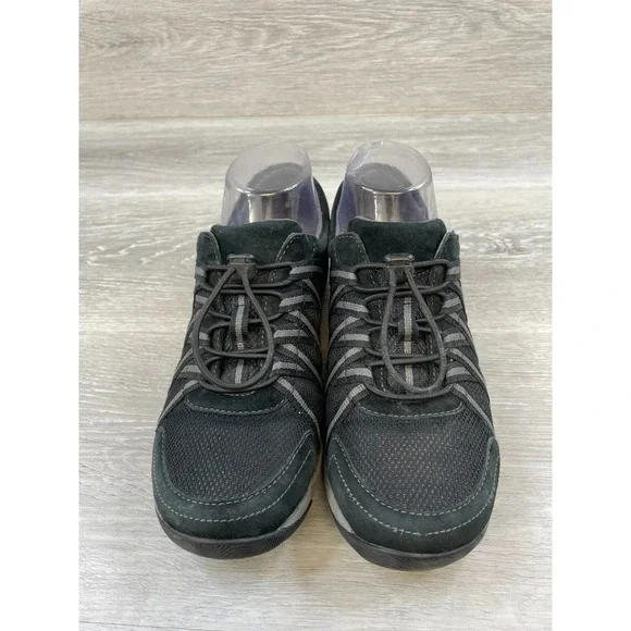 Dansko Women's Sneaker Black Leather 7 Fabric Walking Casual Comfort Lace Up - Picture 3 of 12